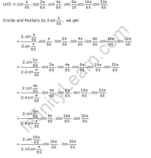 RD-Sharma-class-11-Solutions-Chapter-9-Tigonometric-Ratios-of-Multiple-And-Submultiple-Angles-Ex-9.1-Q-16-i