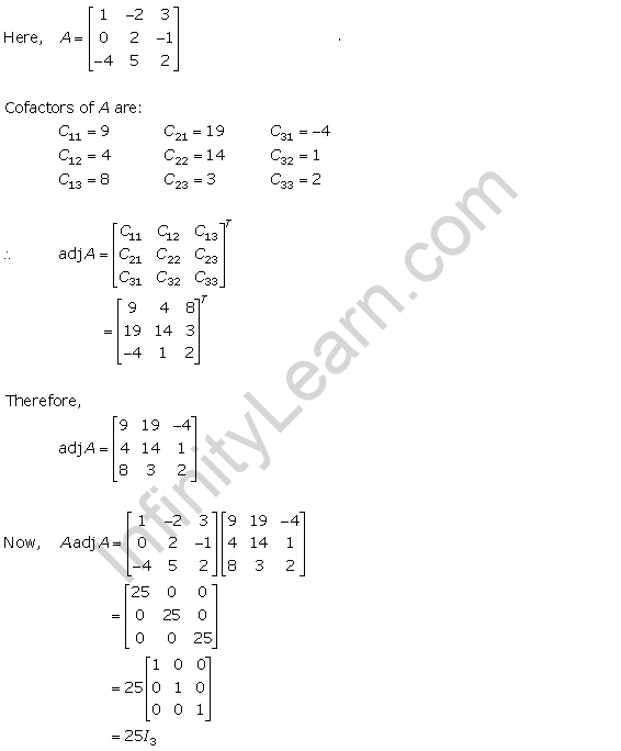 RD Sharma Class 12 Solutions Chapter 7 Adjoint and Inverse of Matrix Ex 7.1 Q6