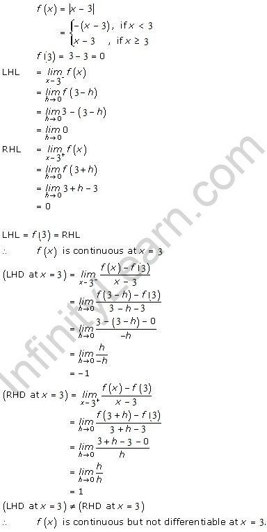 RD Sharma Class 12 Solutions Chapter 10 Differentiability Ex 10.1 Q1