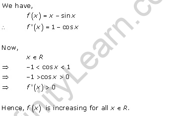 Free Online RD Sharma Class 12 Solutions Chapter 17 Increasing and Decreasing Functions Ex 17.2 Q9