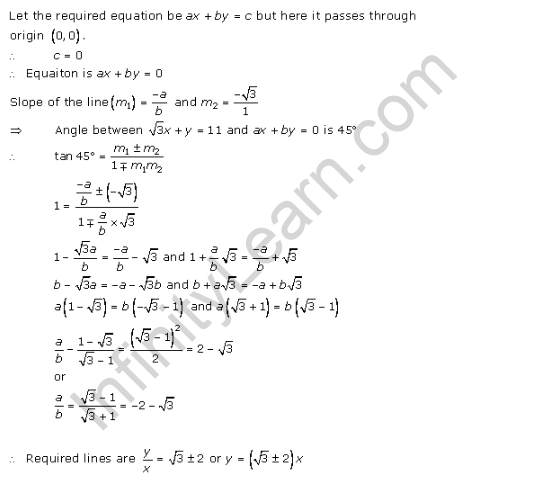 RD-Sharma-class-11-Solutions-Chapter-23-Straight-Lines-Ex-23.18-Q-1