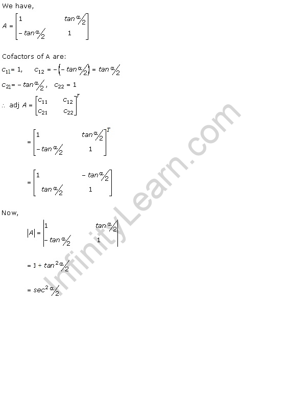RD Sharma Class 12 Solutions Chapter 7 Adjoint and Inverse of Matrix Ex 7.1 Q1-v