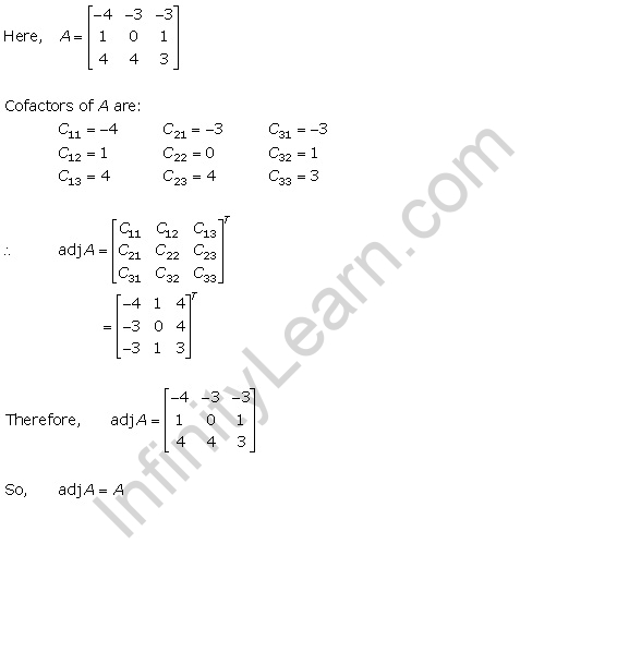 RD Sharma Class 12 Solutions Chapter 7 Adjoint and Inverse of Matrix Ex 7.1 Q4