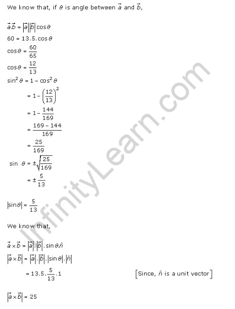RD Sharma Class 12 Solutions Online Chapter 25 Vector or Cross Product Ex 25.1 Q13