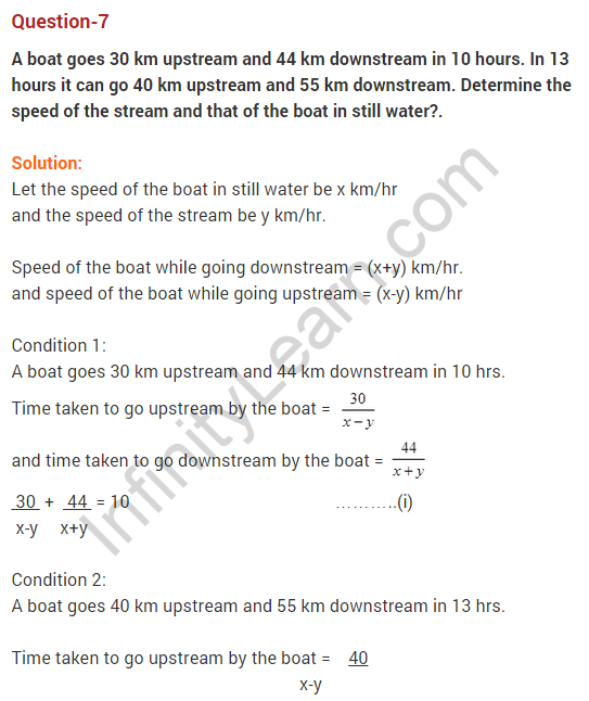 Pair Of Linear Equations In Two Variables Class 10 Extra Questions