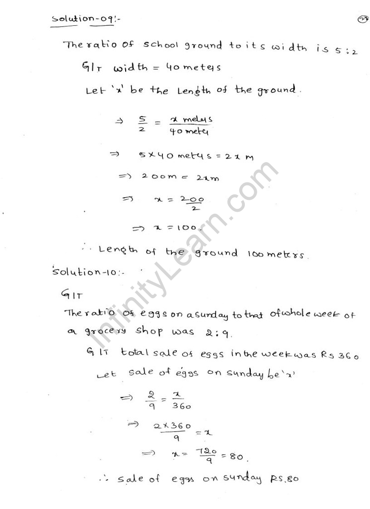 RD Sharma Solutions for Class 6 Chapter 9 Ratio, Proportion and Unitary  Method download PDF