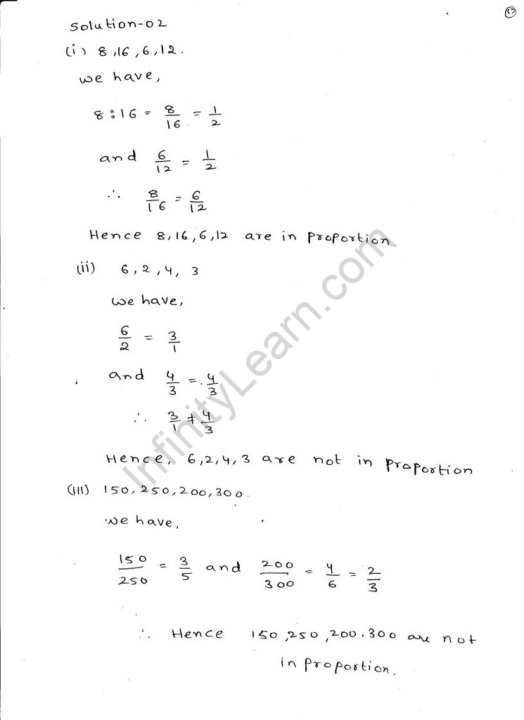 RD Sharma Solutions for Class 6 Chapter 9 Ratio, Proportion and Unitary  Method download PDF