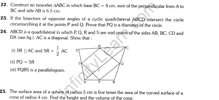 CBSE Sample Papers for Class 9 SA2 Maths Solved 2016 Set 9-8