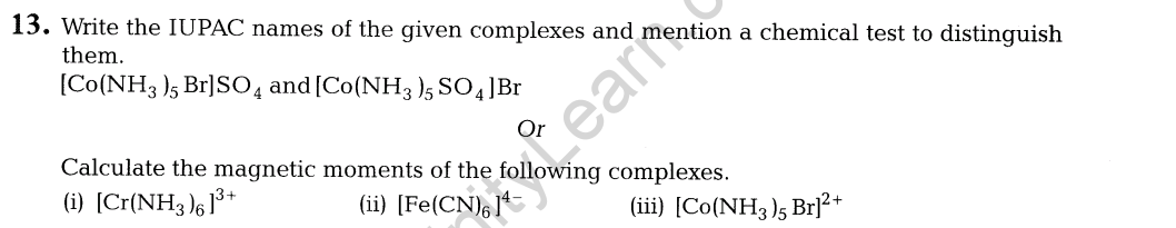 CBSE Sample Papers for Class 12 SA2 Chemistry Solved 2016 Set 9-3
