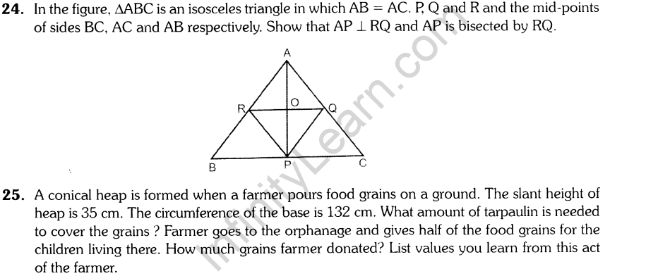 CBSE Sample Papers for Class 9 SA2 Maths Solved 2016 Set 7-10