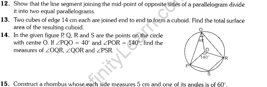 CBSE Sample Papers for Class 9 SA2 Maths Solved 2016 Set 7-6