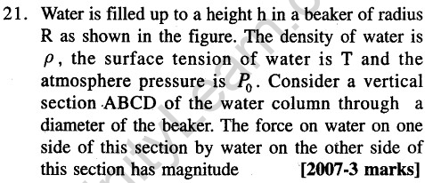 JEE Main Previous Year Papers Questions With Solutions Physics Properties of Matter-22