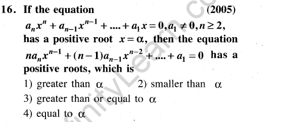 JEE Main Previous Year Papers Questions With Solutions Maths Quadratic Equestions And Expressions-16