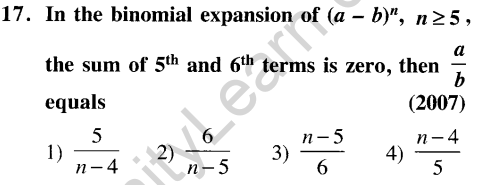 JEE Main Previous Year Papers Questions With Solutions Maths Binomial Theorem and Mathematical Induction-17