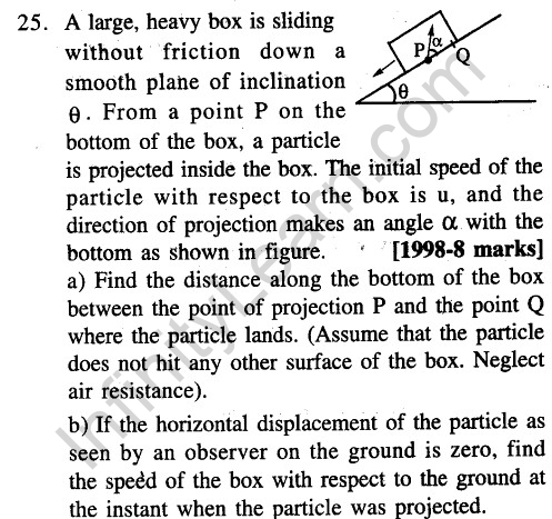 JEE Main Previous Year Papers Questions With Solutions Physics Kinematics-25