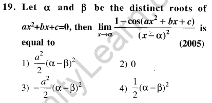 JEE Main Previous Year Papers Questions With Solutions Maths Limits,Continuity,Differentiability and Differentiation-19