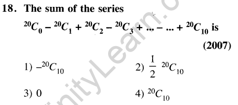 JEE Main Previous Year Papers Questions With Solutions Maths Binomial Theorem and Mathematical Induction-18