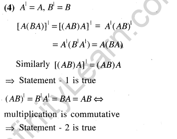 JEE Main Previous Year Papers Questions With Solutions Maths Matrices, Determinatnts and Solutions of Linear Equations-56