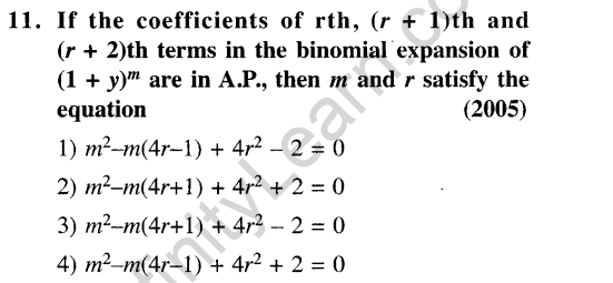 JEE Main Previous Year Papers Questions With Solutions Maths Binomial Theorem and Mathematical Induction-11
