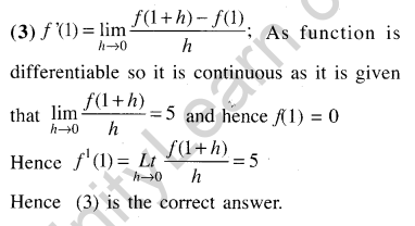 JEE Main Previous Year Papers Questions With Solutions Maths Limits,Continuity,Differentiability and Differentiation-55