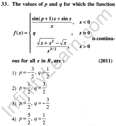 JEE Main Previous Year Papers Questions With Solutions Maths Limits,Continuity,Differentiability and Differentiation-33