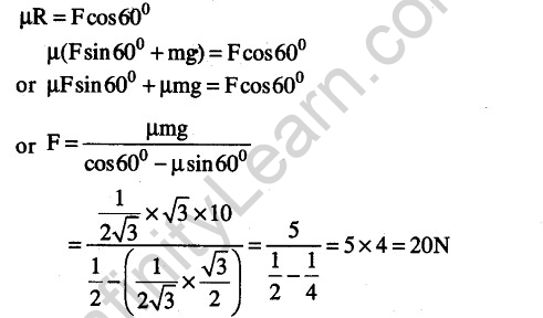 JEE Main Previous Year Papers Questions With Solutions Physics Laws of Motion-14