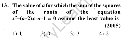 JEE Main Previous Year Papers Questions With Solutions Maths Quadratic Equestions And Expressions-13