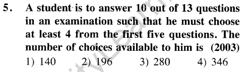 JEE Main Previous Year Papers Questions With Solutions Maths Permutations and Combinations-5