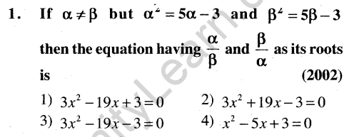 JEE Main Previous Year Papers Questions With Solutions Maths Quadratic Equestions And Expressions-1