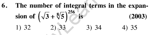 JEE Main Previous Year Papers Questions With Solutions Maths Binomial Theorem and Mathematical Induction-6