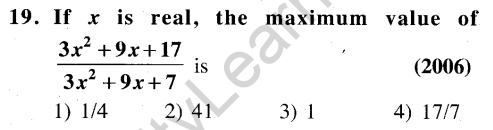 JEE Main Previous Year Papers Questions With Solutions Maths Quadratic Equestions And Expressions-19