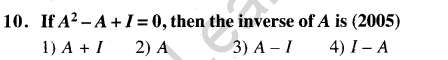 JEE Main Previous Year Papers Questions With Solutions Maths Matrices, Determinatnts and Solutions of Linear Equations-10