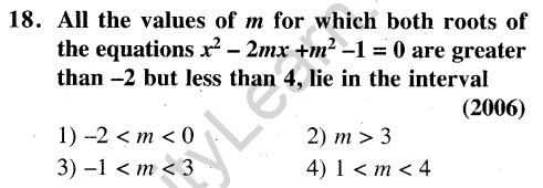JEE Main Previous Year Papers Questions With Solutions Maths Quadratic Equestions And Expressions-18