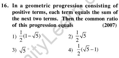 JEE Main Mathematics Sequences And Series Previous Year Papers ...