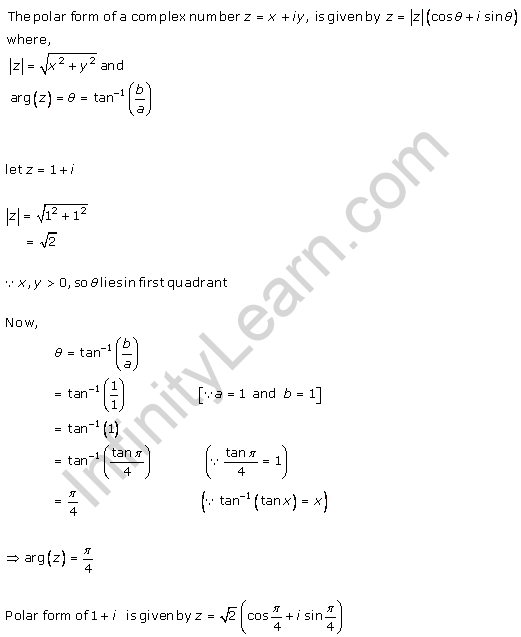 RD-Sharma-class-11-Solutions-Chapter-13-Complex-Numbers-Ex-13.4-Q-1-i
