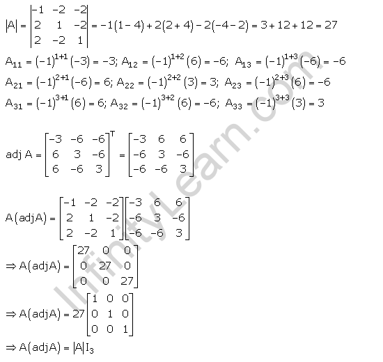 RD Sharma Class 12 Solutions Chapter 7 Adjoint and Inverse of Matrix Ex 7.1 Q 38