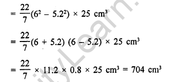 RD Sharma Class 9 Maths Book Questions Chapter 19 Surface Areas and Volume of a Circular Cylinder