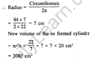 RD Sharma Solutions Class 9 Chapter 19 Surface Areas and Volume of a Circular Cylinder