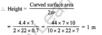 RD Sharma Class 9 Chapter 19 Surface Areas and Volume of a Circular Cylinder