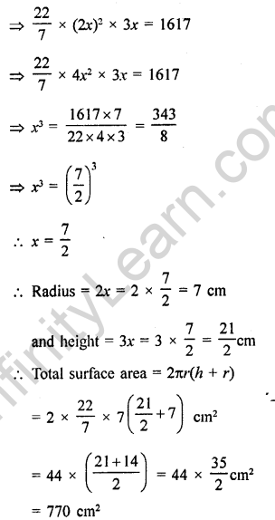 RD Sharma Class 9 Solutions Chapter 19 Surface Areas and Volume of a Circular Cylinder