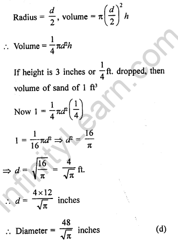 Surface Areas and Volume of a Circular Cylinder With Solutions PDF RD Sharma Class 9 Solutions