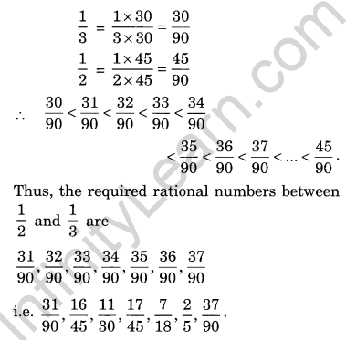 Rational Numbers Class 8 Maths Extra Questions and Answers Chapter 1