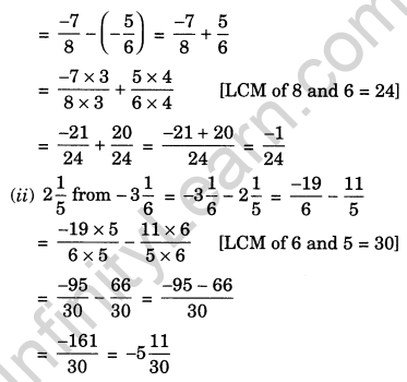 Rational Numbers Class 7 Extra Questions Maths Chapter 9 Q6.2