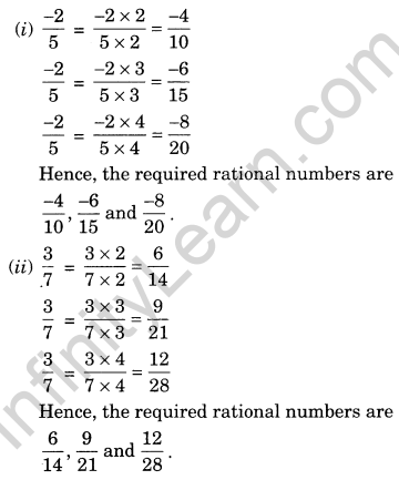 Rational Numbers Class 7 Extra Questions Maths Chapter 9 Q1