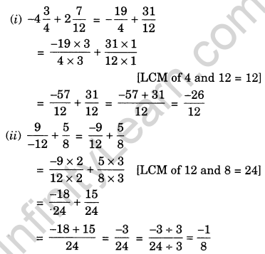 Rational Numbers Class 7 Extra Questions Maths Chapter 9 Q5.1
