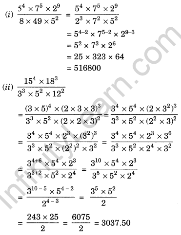 Exponents and Powers Class 7 Extra Questions Maths Chapter 13 Q18.1