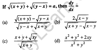 Maths MCQs for Class 12 with Answers Chapter 5 Continuity and Differentiability Q12