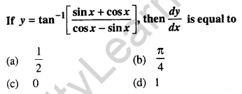 Maths MCQs for Class 12 with Answers Chapter 5 Continuity and Differentiability Q14