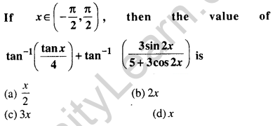 Maths MCQs for Class 12 with Answers Chapter 2 Inverse Trigonometric Functions Q14