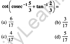 Maths MCQs for Class 12 with Answers Chapter 2 Inverse Trigonometric Functions Q21